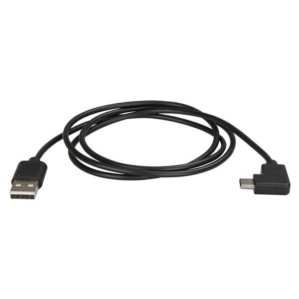 USB C-kabel - STARTECH - 1 m - Rätt vinkel - Synkronisering och laddning - Svart