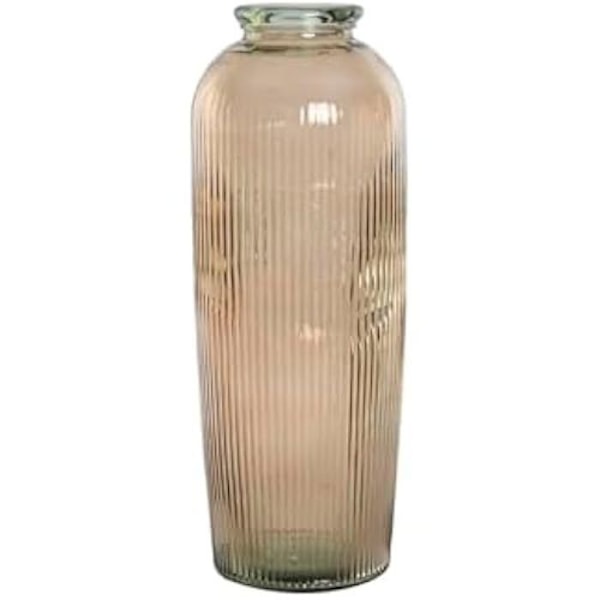 Vas - HOME ESPRIT - Taupe - Återvunnet glas - 30 x 30 x 72 cm - Mångfärgad Flerfärgad