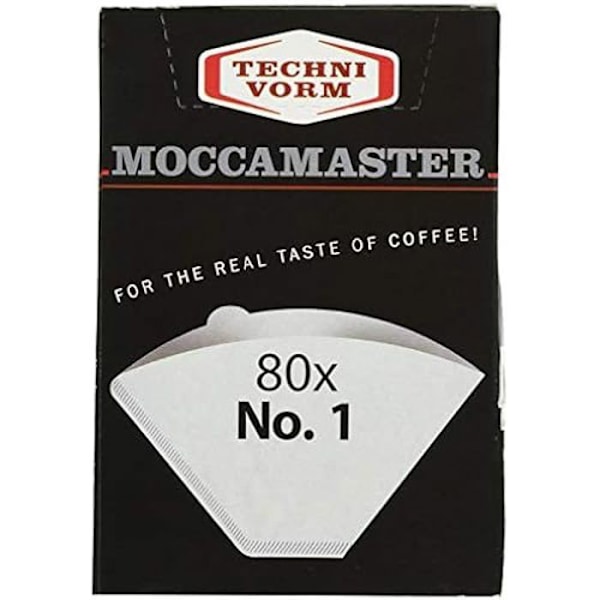 Kahvifiltteri - MOCCAMASTER - Nro 1 - 80 kpl - Valkoinen - ympäristöystävällinen - Helppo hävittää