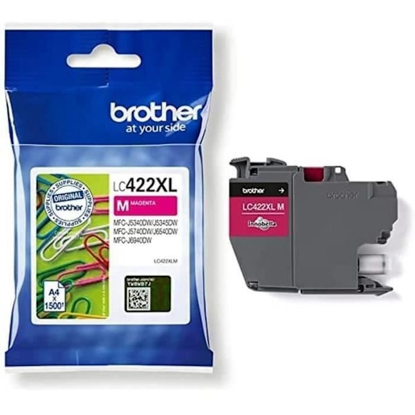 Kasetti LC422XLM -BROTHER -Magenta - 1500p - Business Smart MFC-J5340DW, MFC-J5345DW, MFC-J5740DW, MFC-J6540DW ja MFC-J6940DW