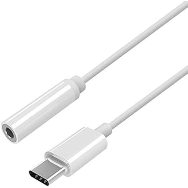 USB-C til lydkonverter Apple Style USB-C/M-stik 3,5/H Hvid 15 cm - Aisens A109-0384 Vit