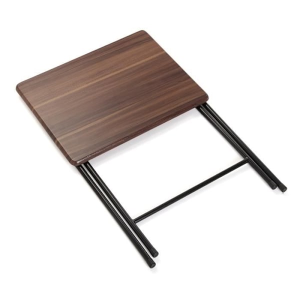 Käytäväpöytä - VERSA - Napoca - Puuta ja metallia - Tummanruskea - 65,5 x 37,5 x 47,5 cm Mörkbrun