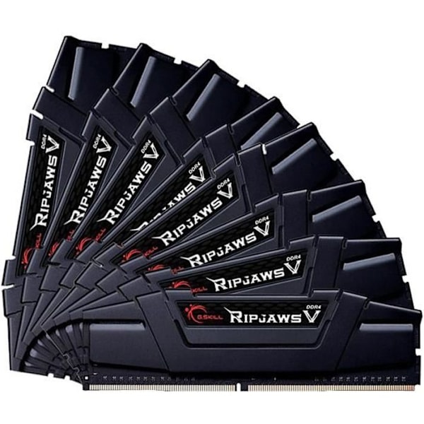 G.Skill RipJaws 5 Serie Sort 256 Go (8 x 32 Go) DDR4 3200 MHz CL16 - Kit Dual Channel 8 RAM-moduler DDR4 PC4-25600 -