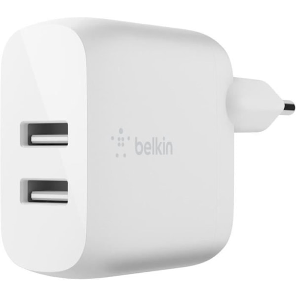 BELKIN - oplader - Dual USBA Wall Charg1M A-C 24W Hvid