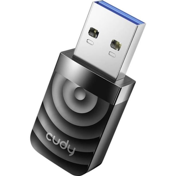 Wi-Fi USB -sovitin - cudy - WU1300S - 1300 MBit/s - valittava kaksoisbanda - USB 3.0 -liitäntä musta