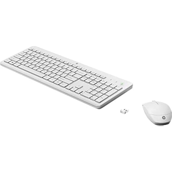 HP 230 Wireless Combo Keyboard Black White QWERTY