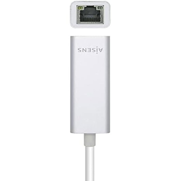 AISENS A109-0505 USB-C til Gigabit Ethernet-konverter - Sølv - 15 cm