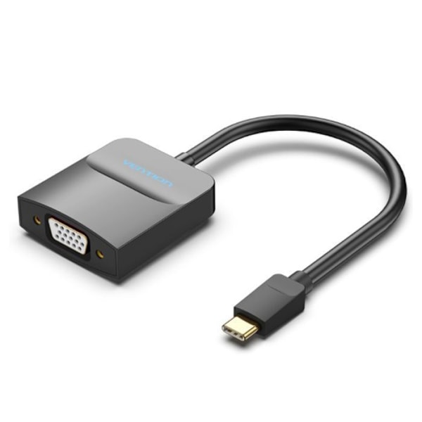 Type C - VENTION - TDDBB - 0.15 m - VGA - Type C -liitinadapteri musta