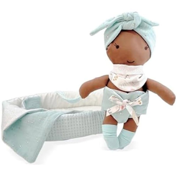 Nukke - BERJUAN - BB NEGRITA CAPAZO AIAMAR - Monivärinen lelu - 28 cm - Vauvalle 0-3 v. Flerfärgad