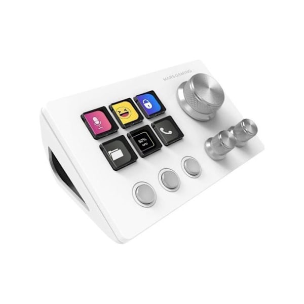 Control Deck - MARS GAMING - MSD-Two - 6 Touch LCD Tilpasselige - 3 Knapper - 3 Multifunktionelle Valsen