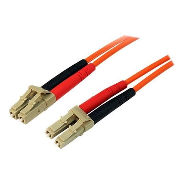 Multimode 50/125 LC / LC duplex fiberoptisk patchkabel - 2 m - STARTECH - Orange