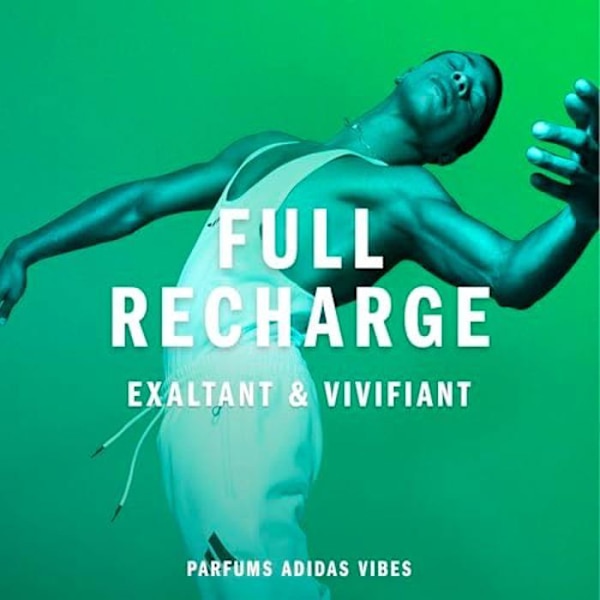 Unisex Eau de Parfum - ADIDAS - Vibes Full Recharge - Cedernoter - Clary Sage - Vegansk