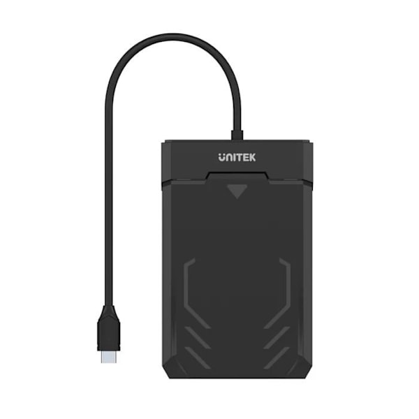UNITEK Ulkoinen 2,5 tuuman SATA-kovalevykotelo - USB-C 3.1 Gen1 5Gbps musta