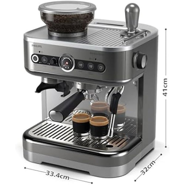 Espresso Maskin Semi Automatisk - PHILIPS - Barista Brew - 250 g - 15 bar - Svart