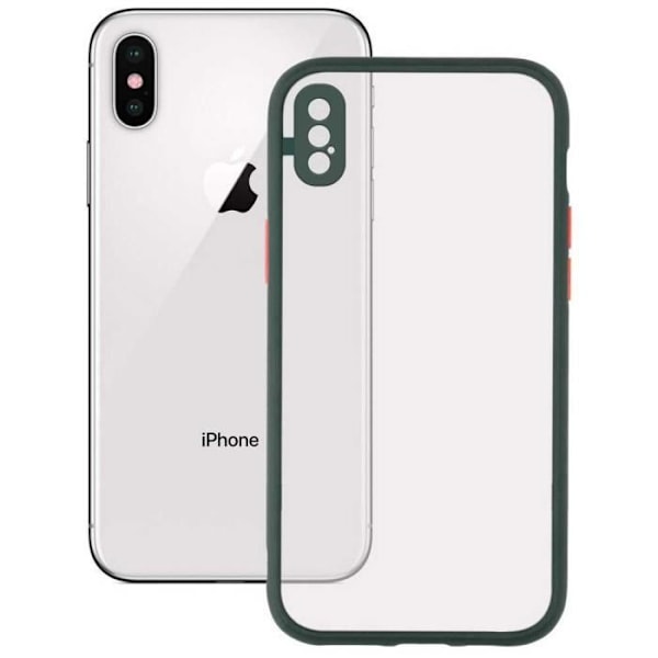 Telefoncover - Ksix - iPhone X - Duo Soft - Grøn - Semi-stiv - Skridsikker Grön