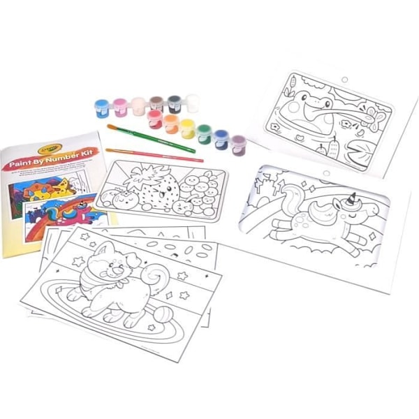Malersæt med nummer - CRAYOLA - 6 malemaler - Fra 5 år