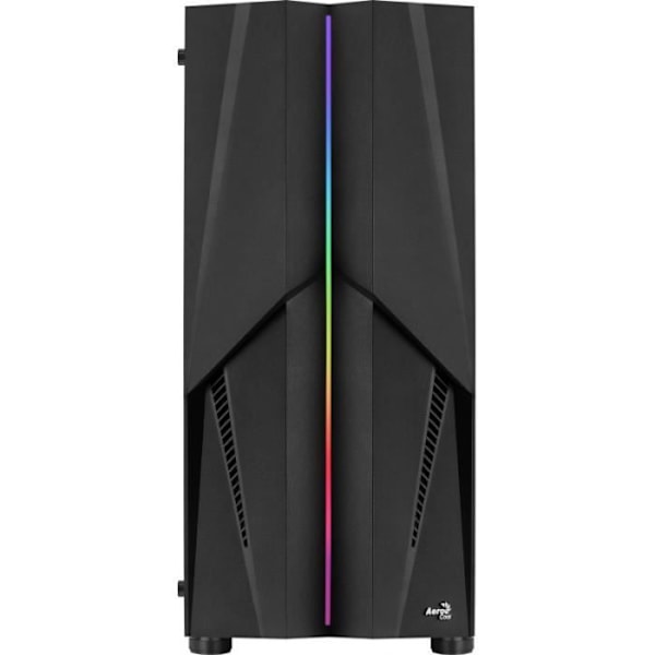 aerocool atx mid tower -kotelo aerocool mecha-g v1 rgb lasipaneelilla (musta)