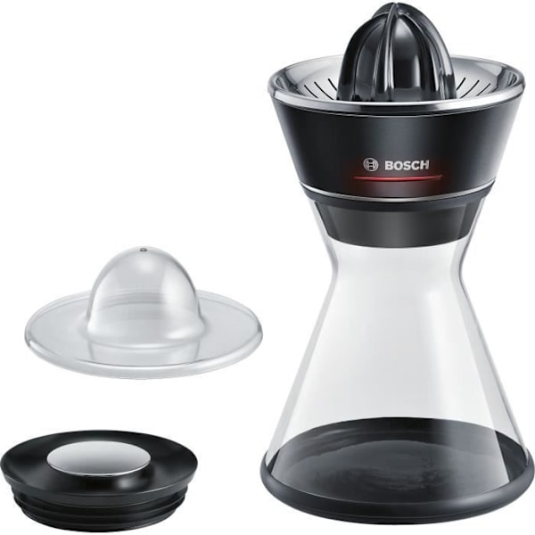 Citruspuristin - BOSCH - MCP72GPB VitaStyle Citro - Musta / harjattu ruostumaton teräs - 40 W - LED - lasiastia 1 L - universaali kartio Svart och borstad rostfritt stål