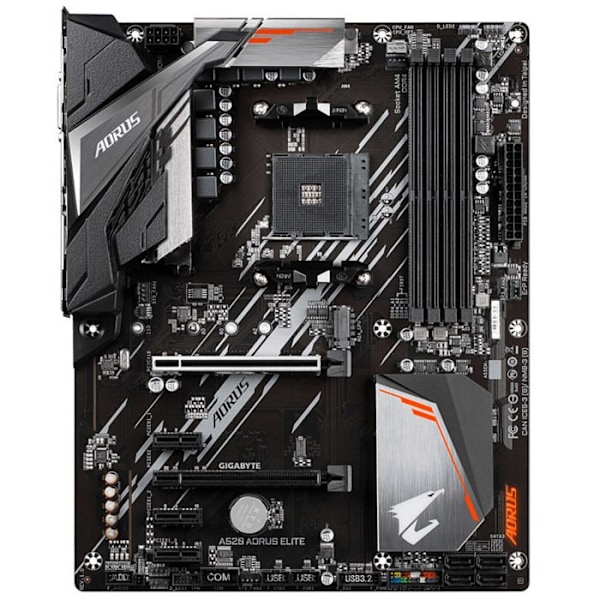 Moderkort - Gigabyte - A520 Aorus Elite - Socket AM4 - Kablet - Sort