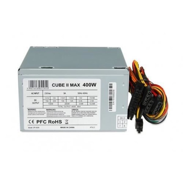 IBOX CUBE II 400 W 20+4 PIN ATX Virtaosuusyksikkö Hopea