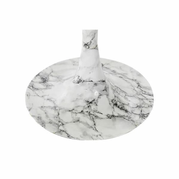 sidobord guld aluminium vit marmor (51 x 51 x 51 cm)
