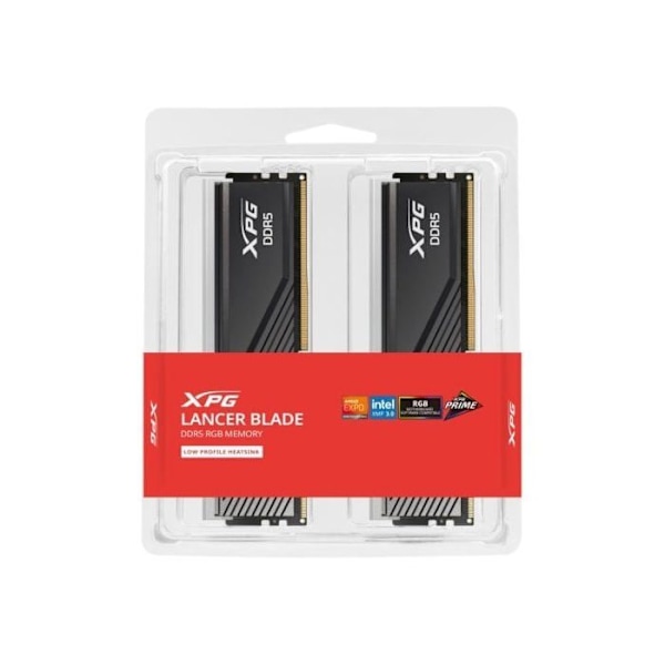 32 GB (2x16 GB) DIMM DDR5-hukommelsessæt Adata XPG Lancer Blade RGB PC5-48000 (6000 MHz) (sort)