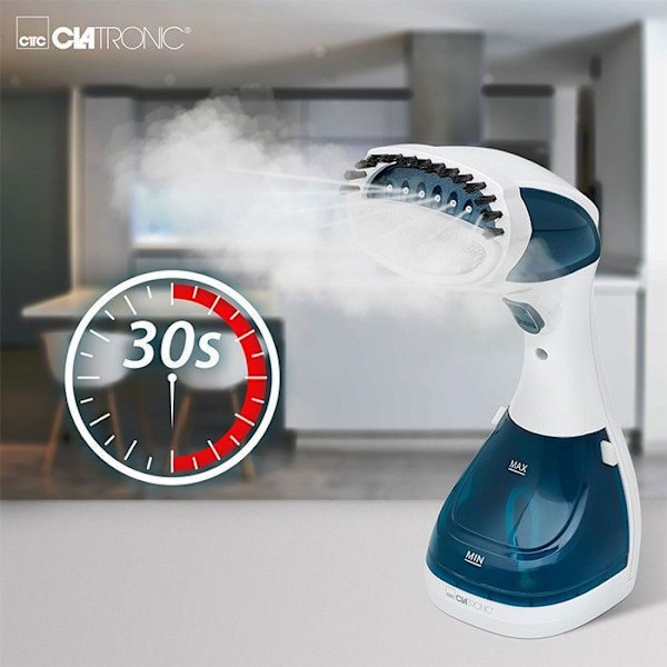 Plaggsångare - CLATRONIC - DB 3717 - 1100 W - Keramik - 20 g/min - Vit/blått Vit blå