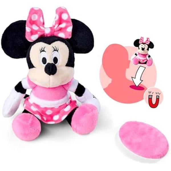 Plysdyr - SIMBA - Minnie Mouse - Magnetisk - 12 cm - Til Børn fra 0 År Rosa