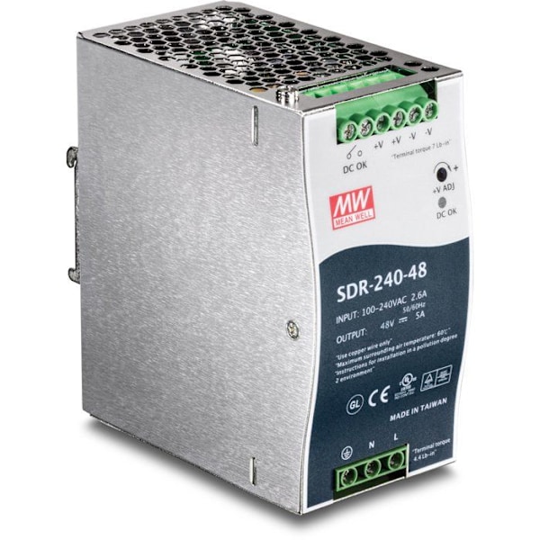 Strömförsörjning - TRENDNET - TI-S24048 - 240 W - DIN-skena - 48 V DC - 94% effektivitet