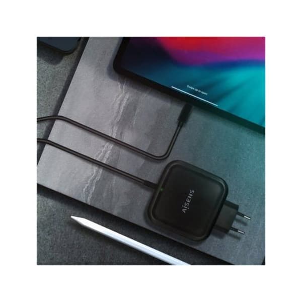 USB Type C-laddare - AISENS - Asch-1Pd65Wl-Bk - 65W - 1XUSB-C - Kabel 1,2M