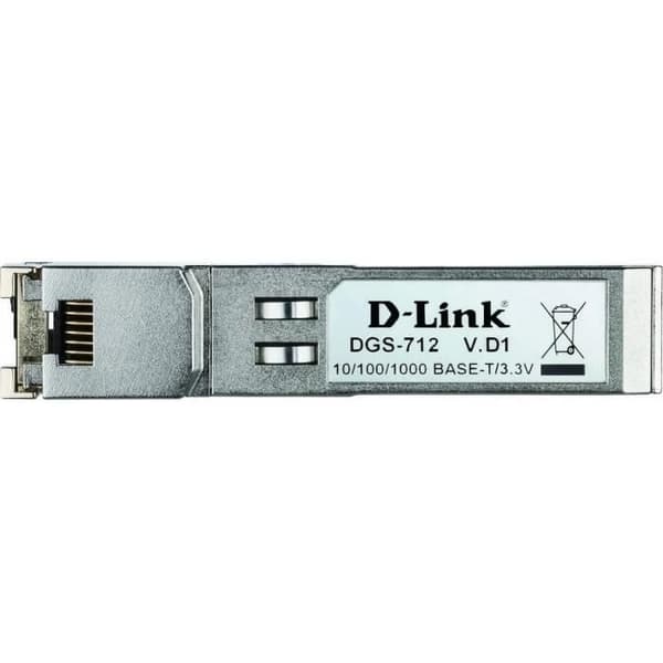 SFP-lähetinmoduuli - D-Link - DGS-712 - 1000Mbit/s - Harmaa - Liitoskaapeli