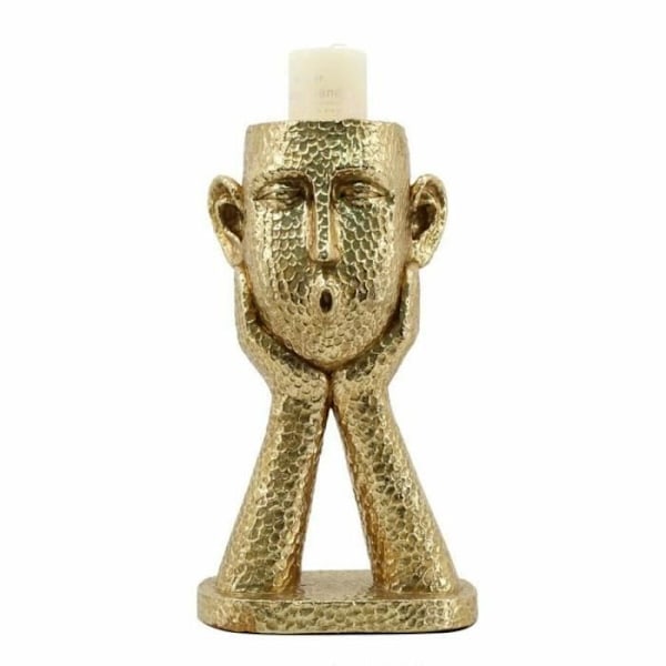 gyllene hartsljusstake 18 x 13,5 x 31,5 cm