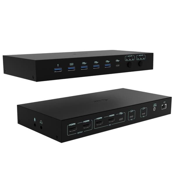 i-tec Docking Station KVM USB-C Musta 3 Laite Dual Video 92W