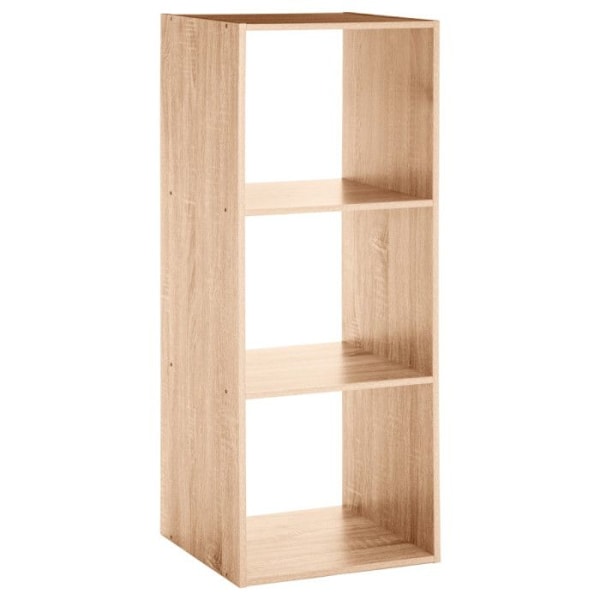 Træhylde 3 rum Mix farver naturlig 5five Beige
