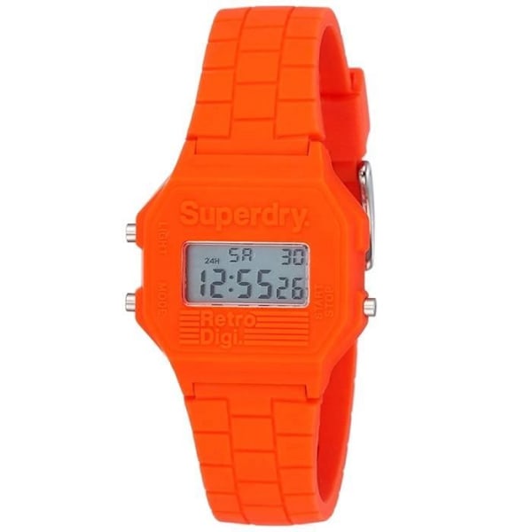 Klocka - SUPERDRY - SYL201O - Digital multifunktion - Orange silikon - Stänkbeständig Orange