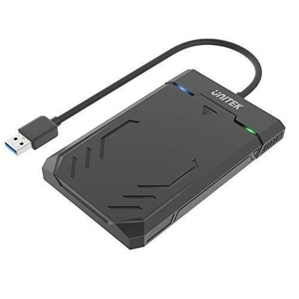 UNITEK Y-3036 KOVO DISKIKOTELLA 2,5'' HDD-SSD SATA I-II-III SUOJATTU musta