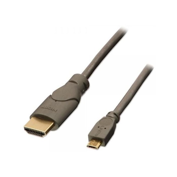 MHL til HDMI adapterkabel - LINDY - 0,5m - Sort - Antracit - Afskærmet