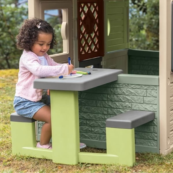 Smoby Life - Piknikbord, der kan tilpasses Smoby-huse - 2 bænke