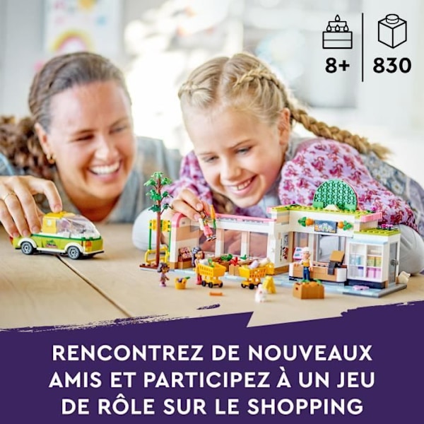 LEGO® Friends 41729 Økologisk købmand, supermarkedslegetøj, med lastbil og minidukker Vit