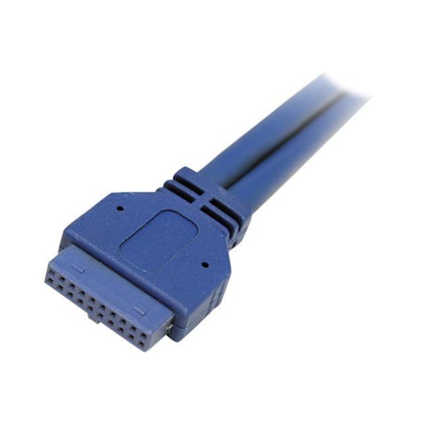 USB 3.0 IDC - 2-porttinen USB A -levysovitin - 20-nastainen sisäinen USB 3.0 - 2x upotettu USB A -sovitinkaapeli