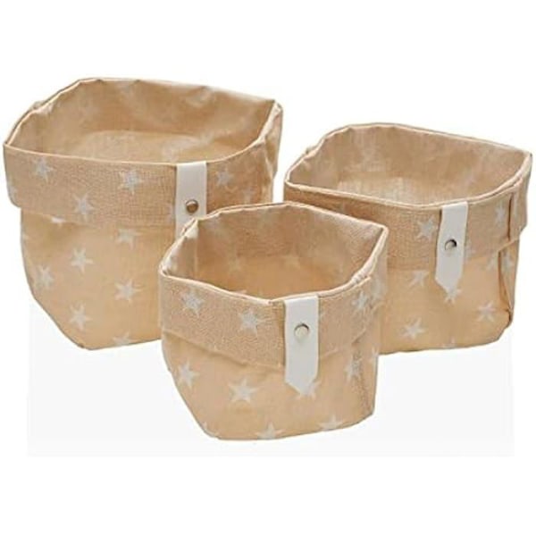 Kurve - VERSA - Sæt med 3 - Beige - Halm - Nem montering