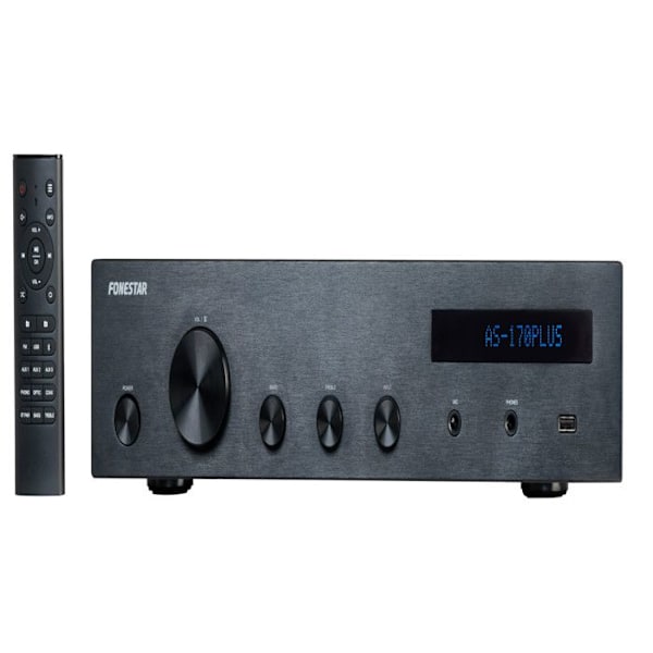 HiFi stereo forstærker BT/USB/FM 80+80Wrms