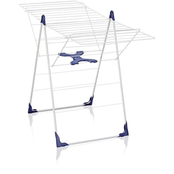 Leifheit Classic 200 Flex 81408 tørrestativ, tøjstativ med 20m tørreplads og hævbart sidepanel, hvid