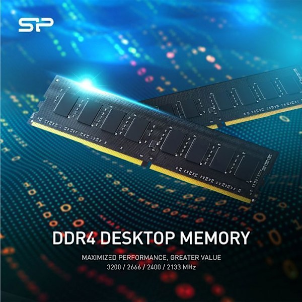 RAM-muisti DDR4 - Silicon Power - 8Go 2666MT/s - CL19 UDIMM - SP008GBLFU266X02