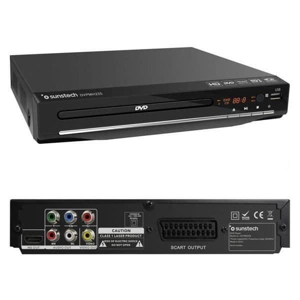 DVD-soitin, jossa DTT Sunstech DVPMH225 USB HDMI Black