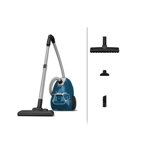 Aspirator med slæde og pose ROWENTA RO3950 - Compact Power - Blå - Klasse A