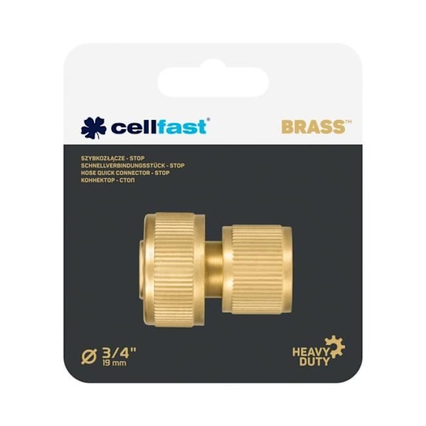 3/4" pikaliitin Cellfast 52-825 messinkiä, 6 bar