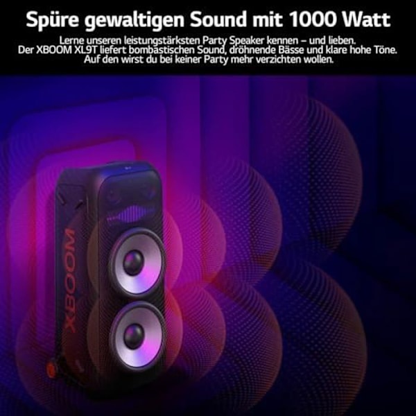 Bluetooth højttaler - LG - XBOOM XL9 - Karaoke - 250W - Integreret dynamisk belysning