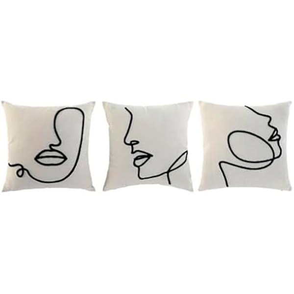 Tyyny - HOME ESPRIT - Luonnollinen - 45 x 15 x 45 cm - Monivärinen - 3 kpl Flerfärgad