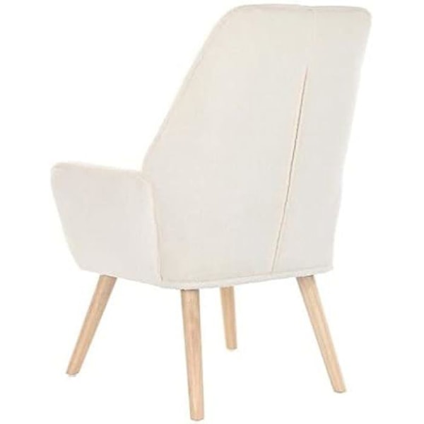 Fauteuil - DKD HOME DECOR - Creme - Træ og polyester - 1 plads - Moderne stil Grädde